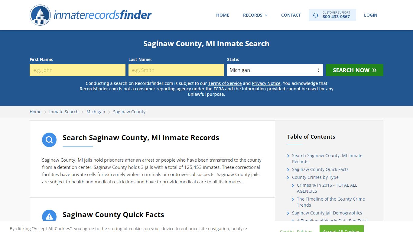 Saginaw County, MI Inmate Lookup & Jail Records Online