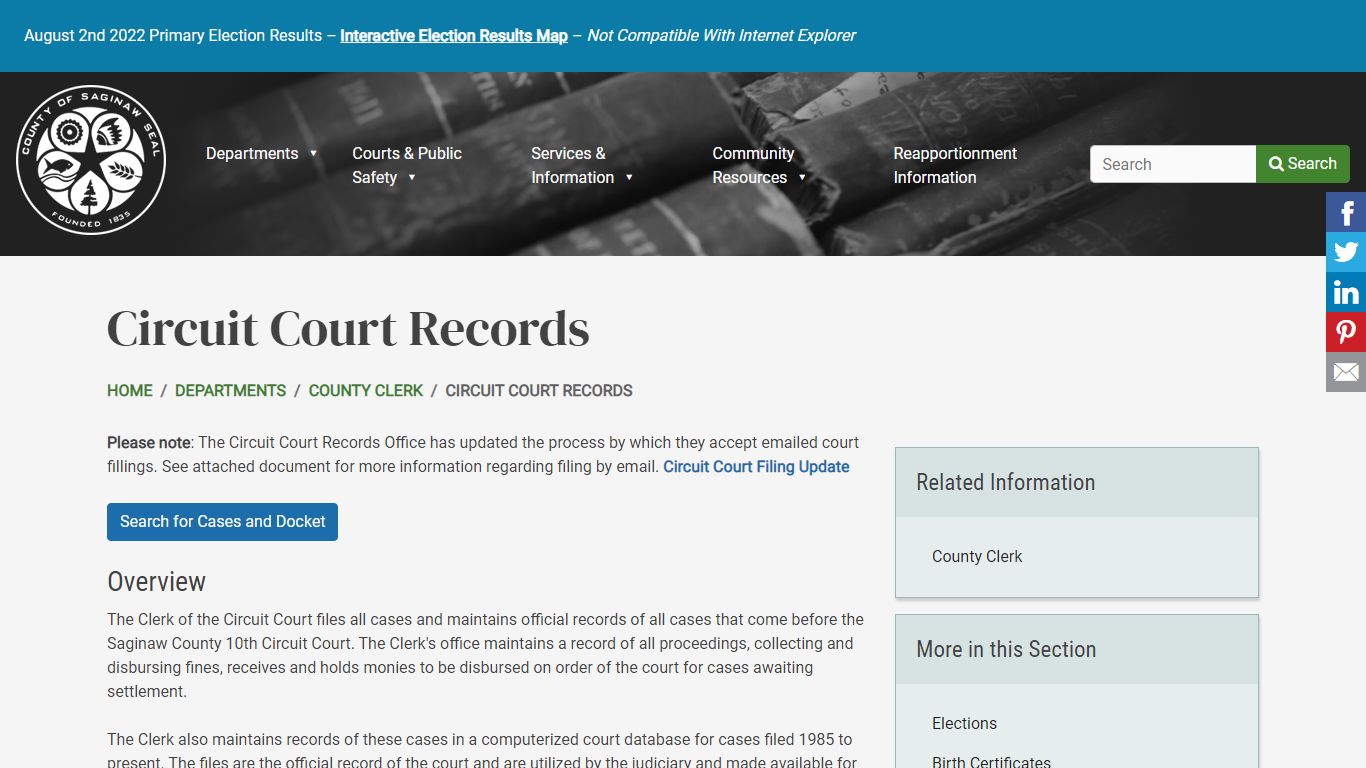 Circuit Court Records | County of Saginaw, MI